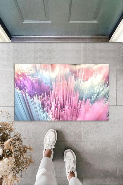 GLOBELUX Pink Door Patterned - Multiple Bar Mat K-3206