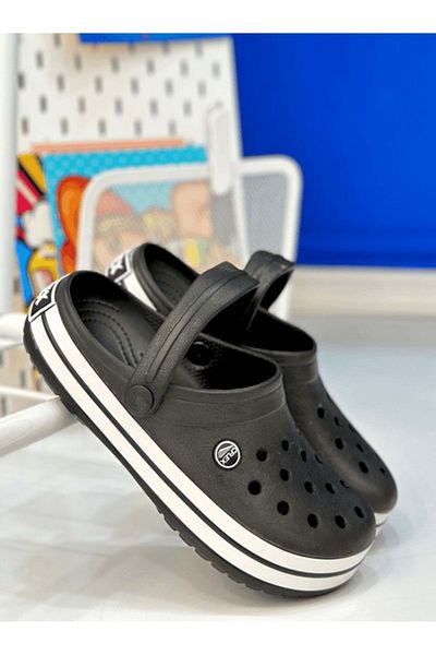 Kids Club Shoes Cflex 3661000 Sabo Чехли за лекар и медицинска сестра - Черни ортопедични дамски чехли с дебела подметка