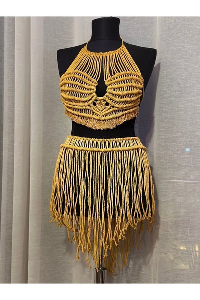 Zuviel Deco Handmade Handmade macrame set, beach dress, pareo