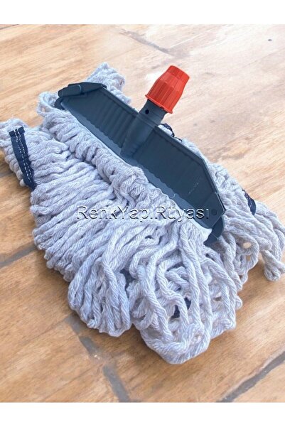 RENK YAPI RÜYASI 30 Cm Islak Mop, Geniş Ağızlı Islak Mop Ucu Aparat Gürgen Sap, Işyerleri Büyük Yerler Için