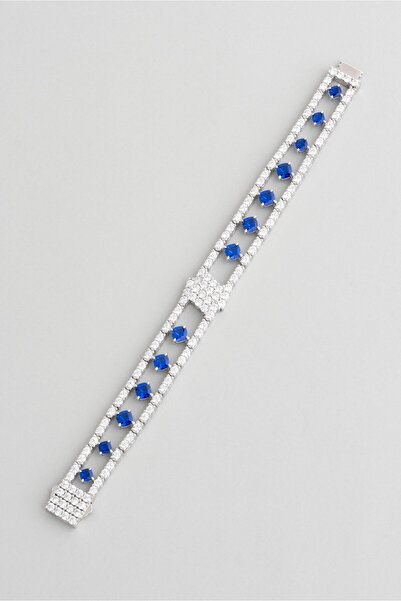 So CHIC... Kraliyet İhtişamı 18 Ayar Beyaz Altın Kaplama Gümüş Tasarım Bileklik