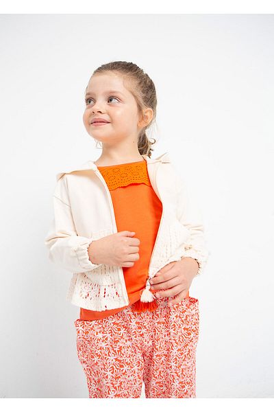 MAYORAL Kızx Children's Summer Cardigan with Gusset 3442
