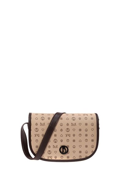 Bilik Deri Монограма Відкрита Візон-Кава Жіноча Сумка через плече RH 06-MN