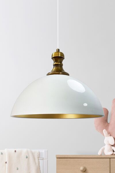 Bamyum Beyaz Pino Tekli Avize Eskitme Başlık Retro Sarkıt Lamba Restoran Cafe...