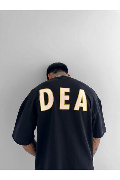 ablukaonline Ανδρικό μπλουζάκι Dea Reflective Oversize Μαύρο