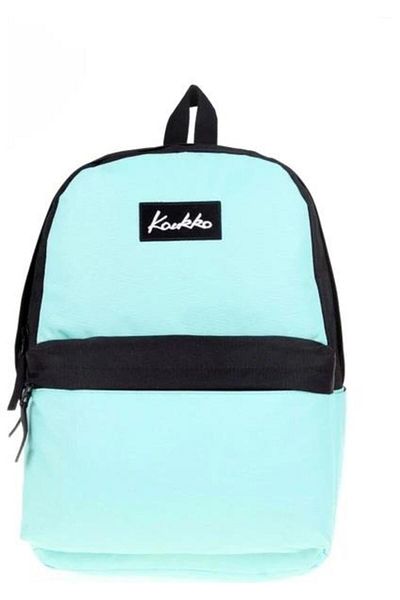 KAUKKO School Backpack - Basic Colors, Mint Black K1415