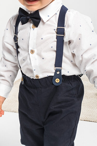 Mai Perla 1-5 Years 4 Piece Bow Tie and Slopet Suit Baby Set