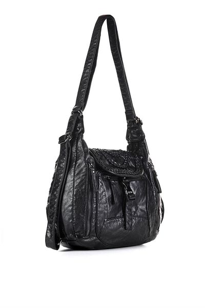 ÇÇS Ccs 16745 Faux Leather Backpack with Shoulder Strap