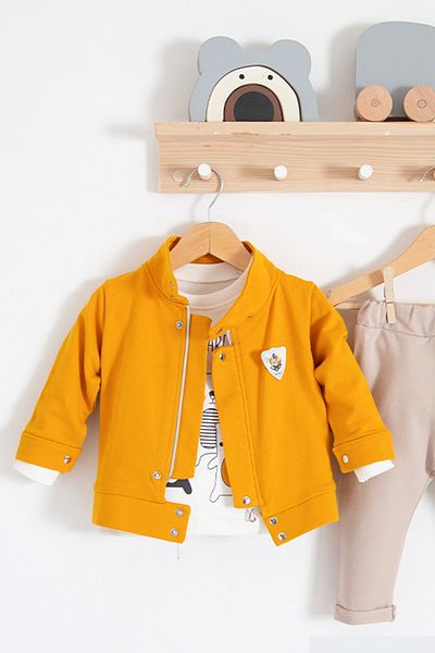 Babydonat We Are 3-Piece 100% Cotton Baby Boy Set with Jacket