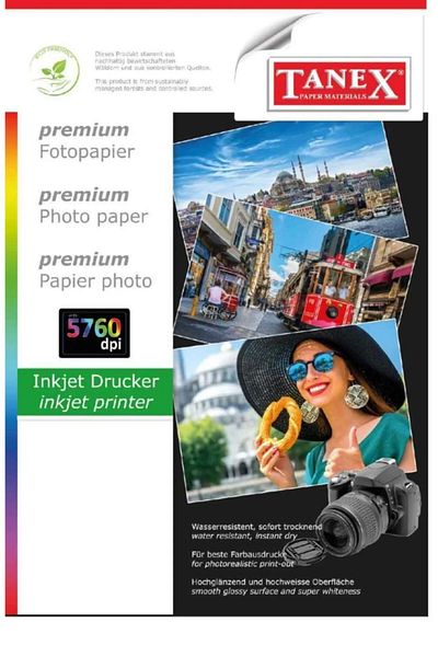 Tanex ورق صور 180 جرام (A4) - (25 قطعة)