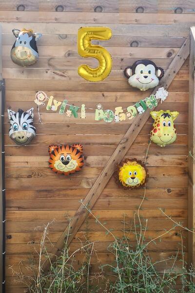 PEKSHOP Σετ για πάρτι γενεθλίων με θέμα το σαφάρι, σετ διακοσμητικών γενεθλίω...