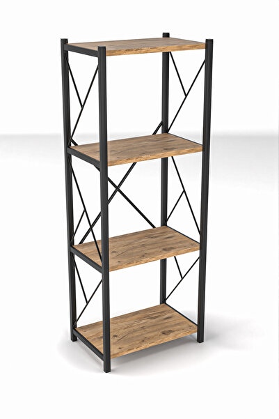 mormanya Norra Metal Tekli Kitaplık 4 Raflı Çok Amaçlı Dosya Kitap Rafı Ofis Salon Rafı