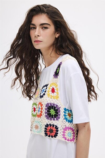 SHERIN Colorful Patchwork Blouse