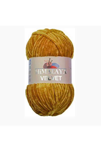 Himalaya Velvet Kadife El Örgü Ipi 90030 Hardal Sarısı