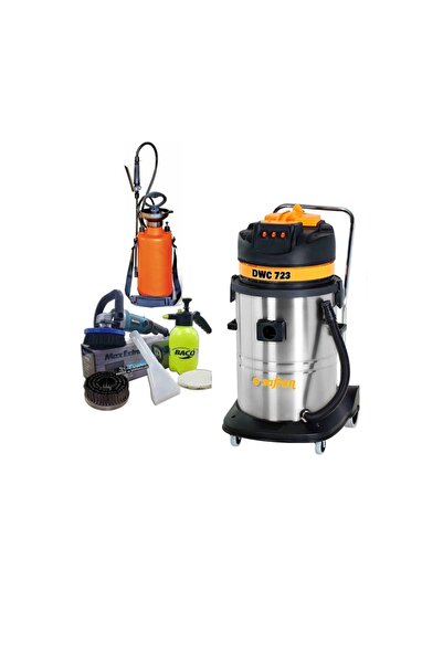Ravza Dwc 723 Süpürge Makinesi Ve Koltuk Yıkama Seti 10 Lt Manuel Pompa