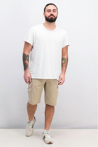 Tchibo Men Plain Cargo Pocket Functional Shorts, Khaki