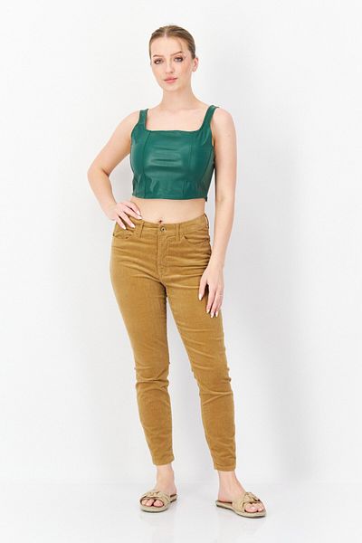 Tommy Hilfiger Women Skinny Fit Corduroy Pants, Tan