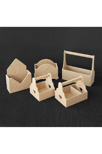 Altınyapı Hobi Market Raw Mdf Unpainted Box Set