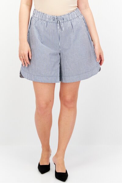 Esprit شورت نسائي مخطط أساسي، أبيض