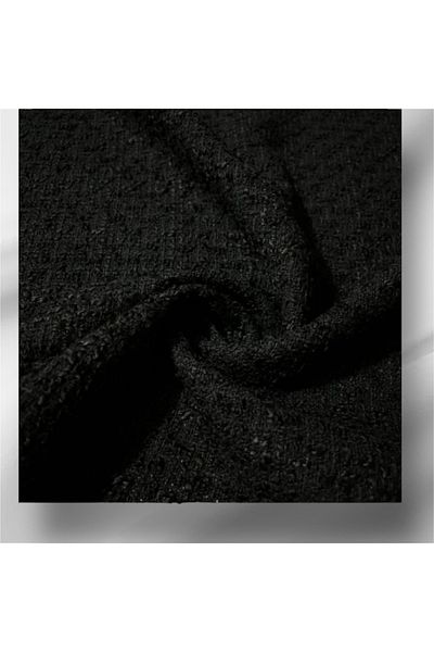 özkanaslanfashion Black Chanel Fabric - 1.5 m