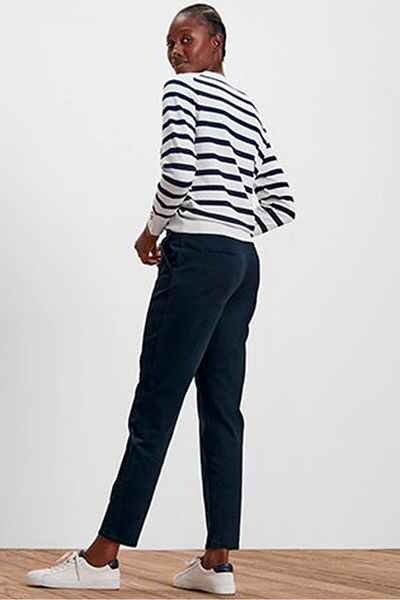 Tchibo Women Regular Fit Plain Chino Pants, Navy