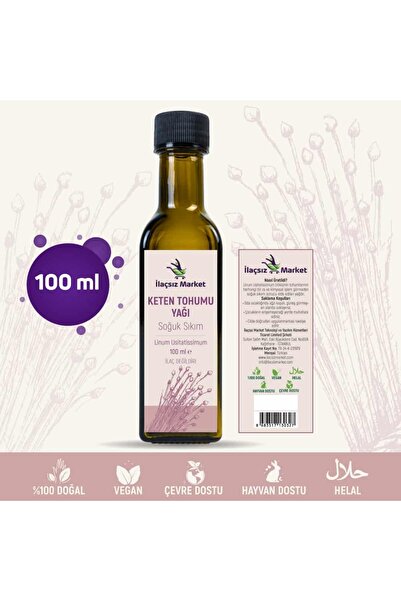 İlaçsız Market Keten Tohumu Yağı / 100 ml.