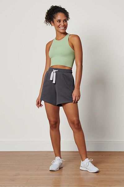 Tchibo Women Sportswear Fit Training Sweat Shorts, Grey