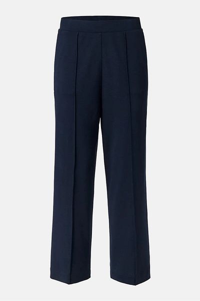 Tchibo Women Wide Leg Plain Culotte Pants, Navy