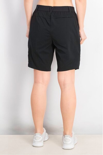Tchibo Women Sportswear Fit Plain Hiking Shorts, Black