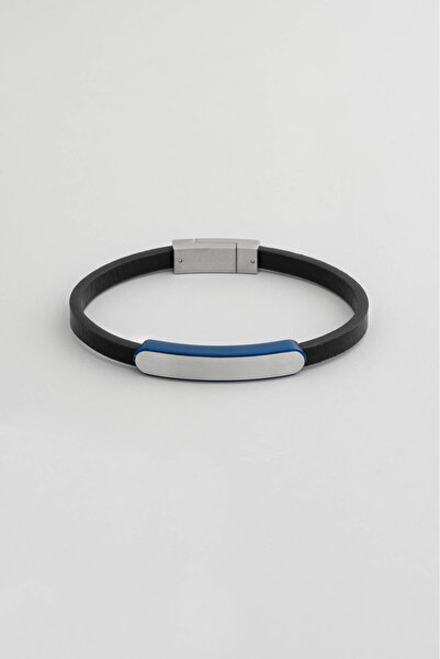 So CHIC GENT Lacivert Detaylı Erkek Çelik Bileklik