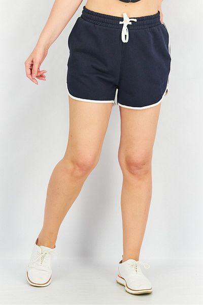 Tchibo Women Plain Drawstring Shorts, NavyWhite