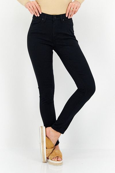 Pepe Jeans Women Slim Fit Plain Skinny Pants, Black