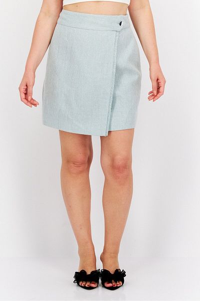 Calvin Klein Women Textured Mini Skirt, Mint Green