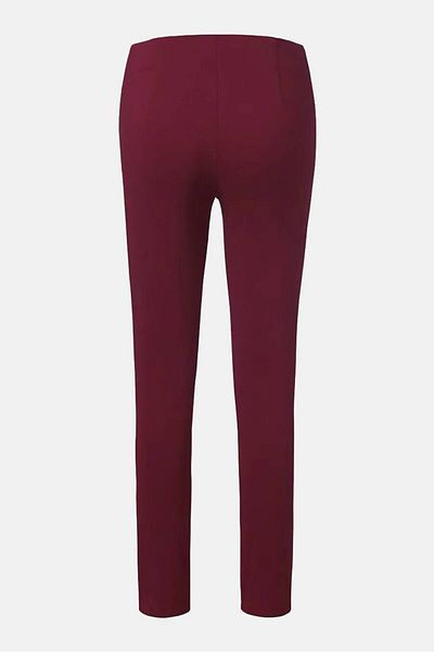 Tchibo Women Regular Fit Stretchable Plain Pants, Red
