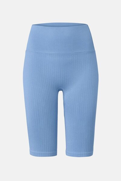 Tchibo Women Sportswear Fit Pull On Seamless Yoga Cycling Shorts, Light Blue