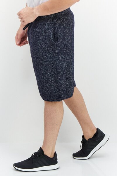 Esprit Men Drawstring Textured Basic Shorts, Navy