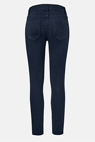 Tchibo Women Skinny Fit Textured Straight Leg Pants, Navy