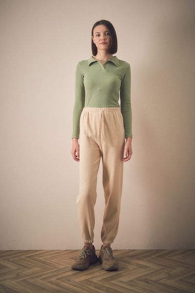 Fulla Moda Corded Elastic Waist Jogger Pants
