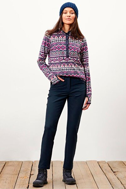 Tchibo Women Regular Fit Solid Straight Pant, Navy