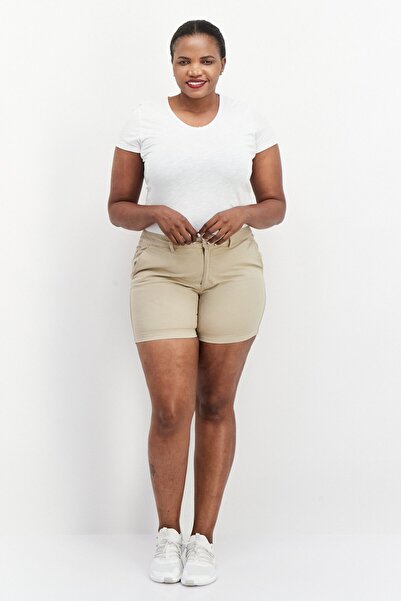 Eddie Bauer Women Plain Shorts, Khaki