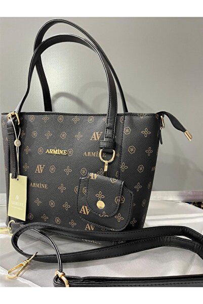Armine 349 Черна чанта с печат