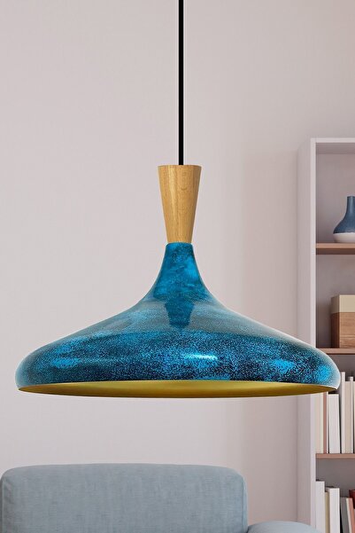 Bamyum Champion Okyanus Ahşap Huni Tekli Avize Sarkıt Salon Mutfak Cafe Butik...