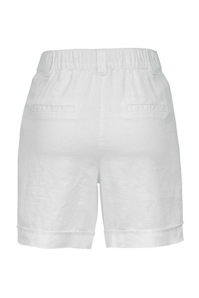 Tchibo Women High Waist Linen Bermuda Shorts, White