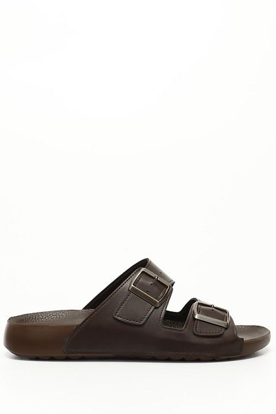 GÖNDERİ(R) Men's coffee antique buckle slippers