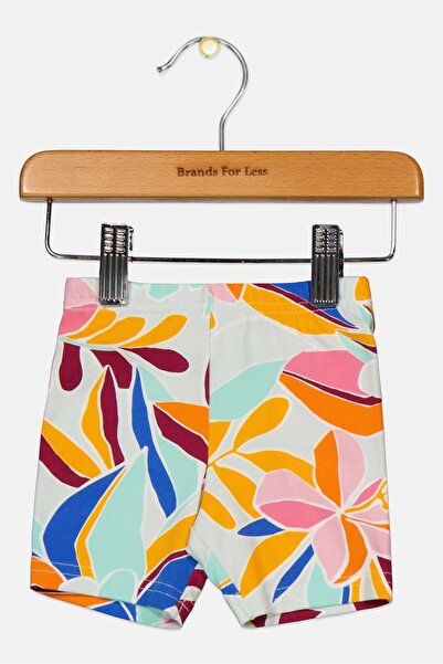 Carter's Toddlers Girl Floral Pattern Shorts, Orange Combo