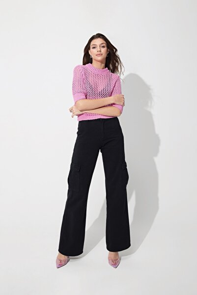 SHERIN Ροζ Πουλόβερ με λαιμόκοψη