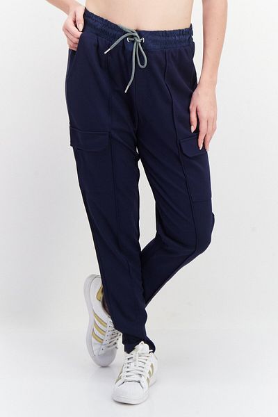 Tchibo Women Sweatpants With Cargo Pockets, Navy Blue