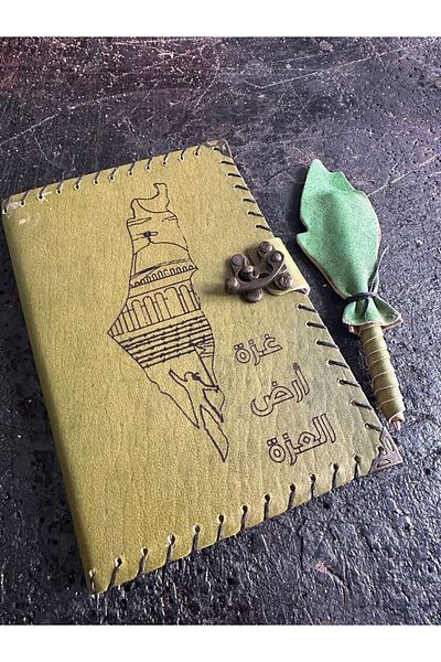 zarif atölye Jerusalem Themed Leather Notebook