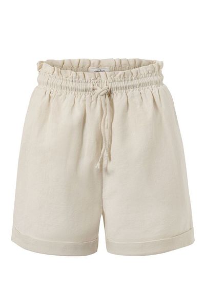 Tchibo Women Modern Fit Plain Basic Shorts, Beige