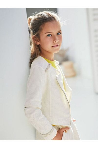 MAYORAL Girl's Boucle Jacket 6457